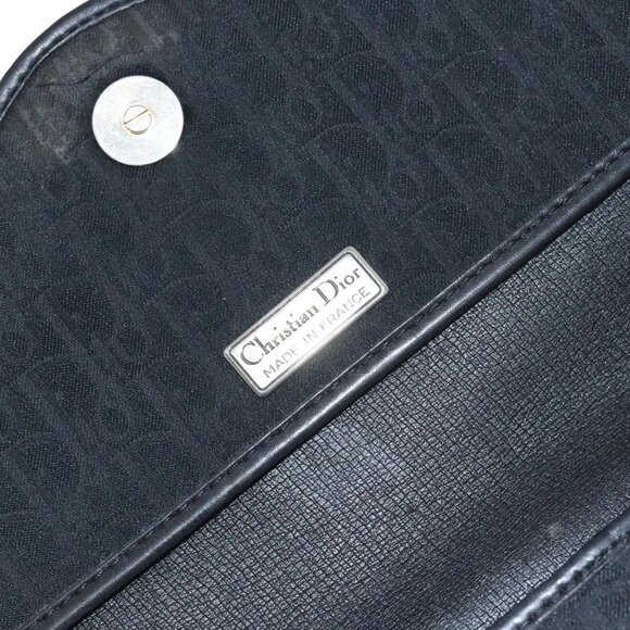 Christian Dior Trotter Canvas Shoulder Bag Black Auth BA3304 - Picture 12 of 16